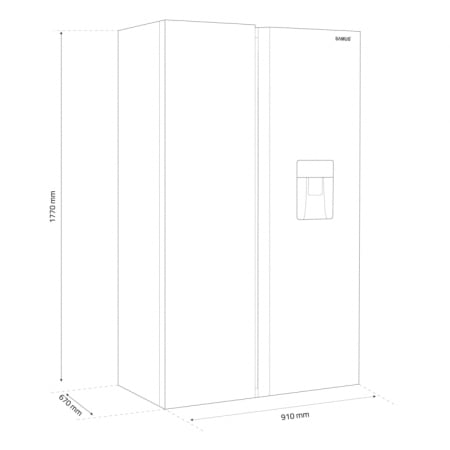 Side by Side Samus SSX-669NFWDE, Full No Frost, Dozator apa, Clasa energetica E, Afisaj LCD, 529 L, H 177 cm, Inox [5]