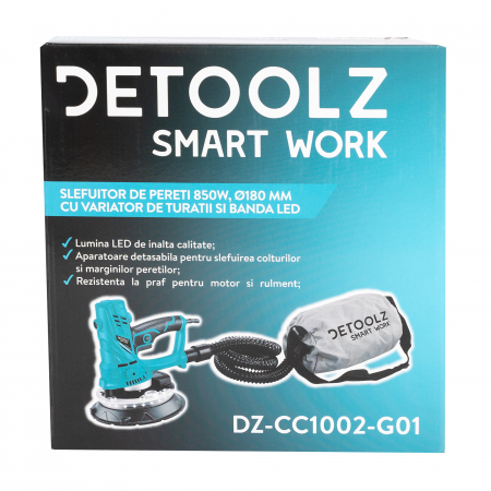 Slefuitor de pereti 850W, diametru panza 180mm, cu variator de turatie si banda LED [12]
