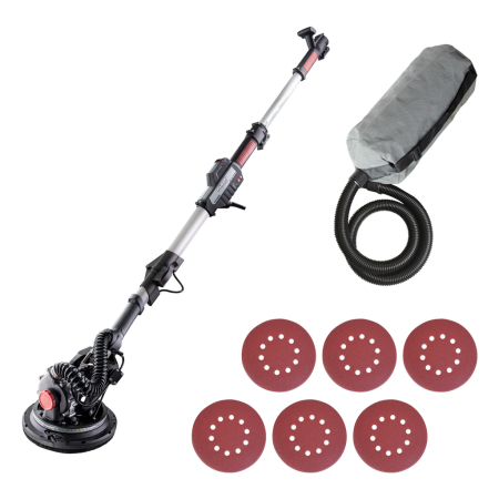 Masini de slefuit - Slefuitor pentru pereti 750W, 225 mm, tija telescopica, turatie reglabila, echipat cu 2 randuri de benzi led