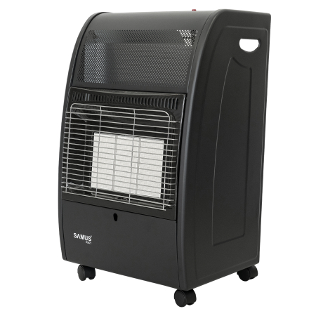 Sobe pe gaz - Soba pe gaz Samus RS421, GPL, 3 trepte de putere, Senzor de prezenta a flacarii, Aprindere piezo-electrica, Negru