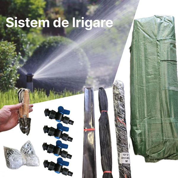 Solar Legume Profesional 3x12x2 m, 36 m², Cadru Otel Galvanizat, Folie Polietilenă Armată 180 g/m² + Sistem de Irigare CADOU [1]