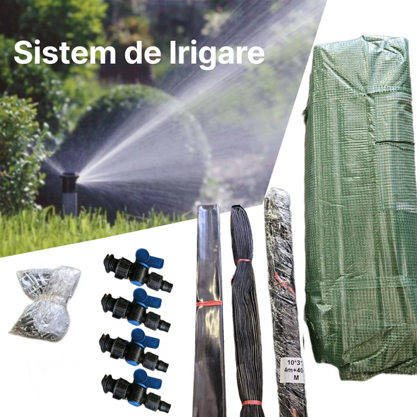 Solar Legume Profesional 3x6x2 m, 18 m², Cadru Otel Galvanizat, Folie Polietilenă Armată 180 g/m² + Sistem de Irigare CADOU [2]