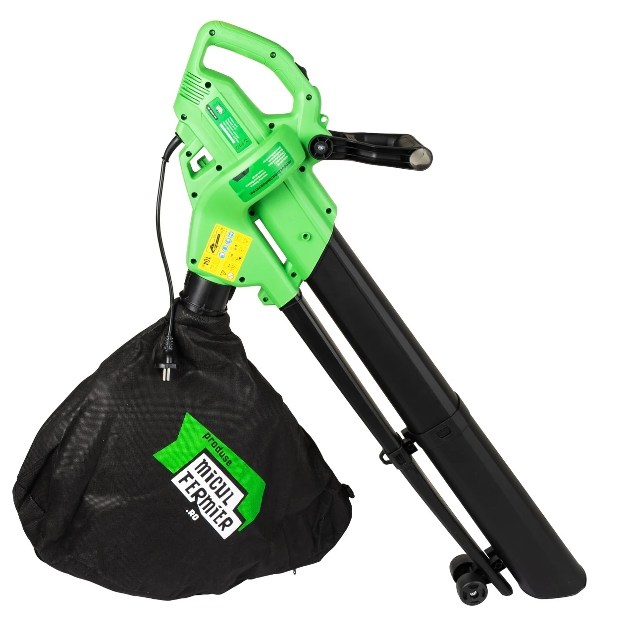 Suflanta si aspirator cu tocator pentru frunze Micul Fermier MF-SE1330-G01, putere 3.3 kW, viteza maxima de suflare 270 km/h, capacitate sac colectare 40 litri, cu aspirator [4]