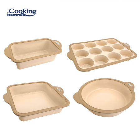 TAVA ROTUNDA DIN SILICON CU INEL METALIC 30.5x25.5x7 CM, [2]
