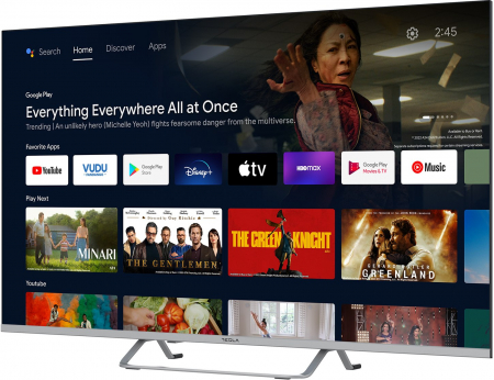 Televizor Tesla LED 65E635SUS, 165 cm, Smart Android, 4K Ultra HD, Clasa energetica F, Argintiu [1]