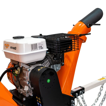 Tocător de crengi și resturi vegetale pe benzină, motor Ducar DH212, 7 CP, 212 cmc, 4 timpi, diametru tăiere 80 mm, 2 cuțite din oțel aliat, evacuare rotativă 360°, rezervor 3,6 L, 3750 rpm [2]