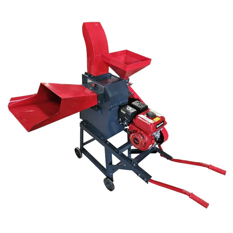 ZOOTEHNIE - Tocator de furaje Universal (cocean, lucerna, paie) + Moara de cereale MS-400-24H, motor pe benzina 7.5 cp, productie 500 kg/h furaje si 1000 kg/h cereale