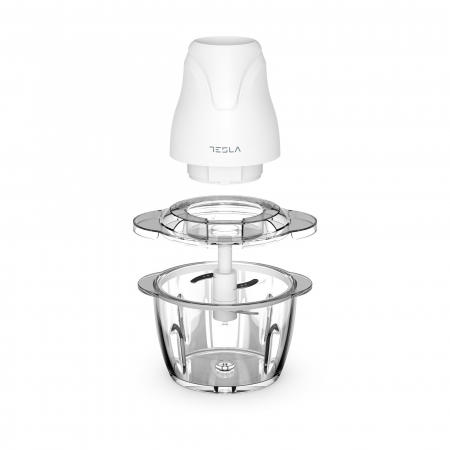Tocator Tesla FC302W, 400W, 1L, 1 viteza, 4 lame inox, sistem de protectie, Alb [4]