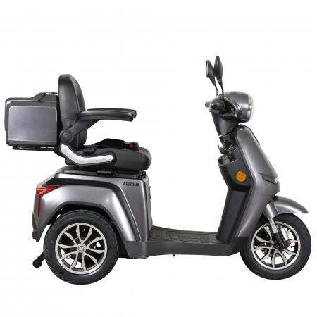 Triciclu electric Samus Arizona 3R1 1000W 60V 20Ah Autonomie 52 km 3 viteze Argintiu [4]