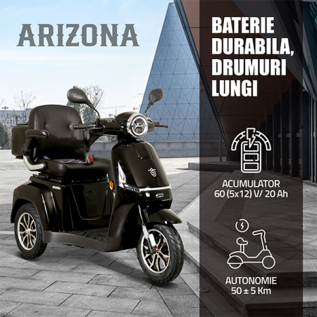 Triciclu electric Samus Arizona-3R1-10T1000-60V20 Black [18]