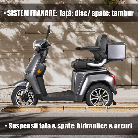 Triciclu electric Samus Arizona-3R1-10T1000-60V20 Silver [19]