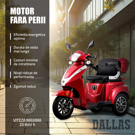 Triciclu electric Samus Dallas-3R1-10T1000-60V20-Red [3]
