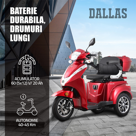 Triciclu electric Samus Dallas-3R1-10T1000-60V20-Red [4]