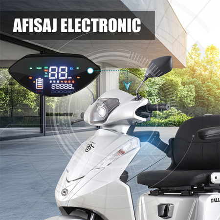 Triciclu electric Samus Dallas-3R1-10T1000-60V20-Silver [8]