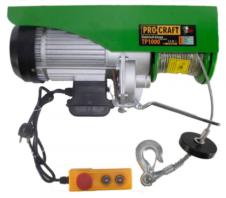 Troliu electric palan Procraft TP1000, 1600W, cu kit montare Greutate 1000kg [6]