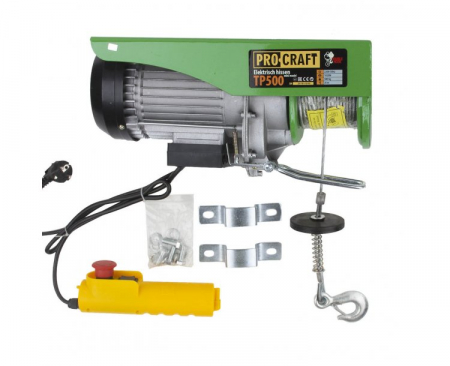 Macarale si electopalane - Troliu electric palan Procraft TP500, 1020W, cu kit montare Greutate 500kg
