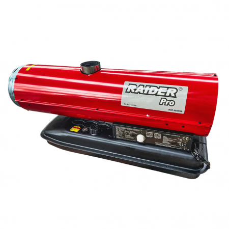 Tun aer cald diesel ardere indirecta 50kW RDP-IDSH60, debit  1400 m³/h, putere 50000 W, suprafata 800 m3, Motorina [5]
