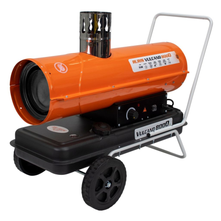 Tunuri de caldura - Tun de căldură pe motorină VULCANO 8000, 20kW, 68.240 BTU, debit aer 600 mc/h, rezervor 24L, consum 2L/h