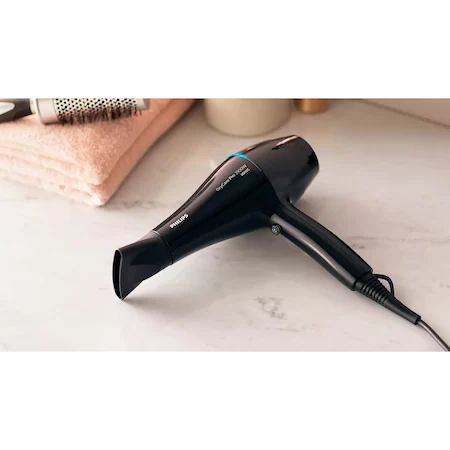 Uscator de par Philips DryCare , 2100 W, Ionizare, 6 Setari temperatura si viteza, ThermoBalance, Negru [3]
