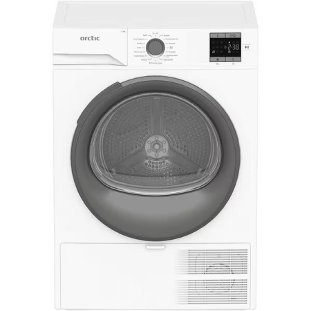 Masini de spalat rufe cu uscator - Uscator de rufe Arctic A2T17239W, 7 kg, 15 programe, Pompa de caldura, Child lock, Panou de control cu LED, Clasa D, Alb
