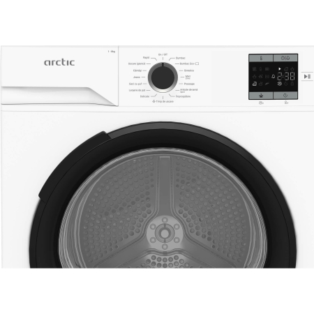 Uscator de rufe Arctic cu pompa de caldura, 8kg, D, AquaSurf, Auto Antisifonare, Dispaly, Alb [3]