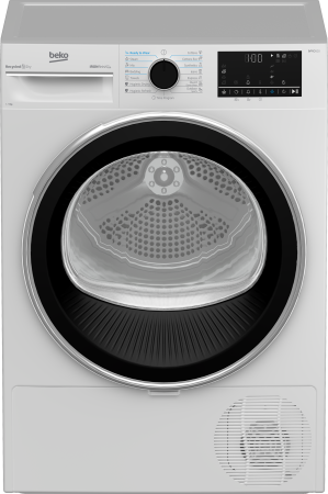 Uscatoare de rufe - Uscator de rufe Beko, 9kg, Clasa C, Heat Pump, 15 programe, Dispaly, IronFinish, Alb