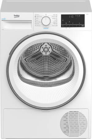 Uscător de Rufe Beko, 7 kg, Pompă de Căldură, Motor ProSmart Inverter, 15 Programe, Tehnologie AquaWave, Display Digital, Iluminare Tambur Drum Light, Pornire Întârziată, Clasa D, Alb [3]