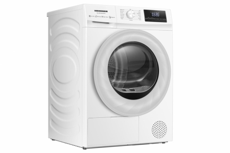 Uscatoare de rufe - Uscator de rufe cu pompa de caldura Heinner HHPD-HMY70FD++, 7 kg, 15 programe, Clasa D, Display digital, Program rapid 30 min, Program eco, Functie anti-sifonare, Alb