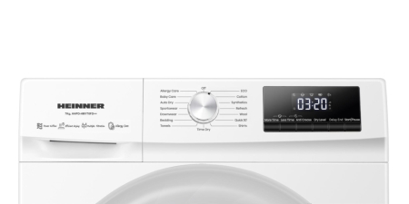 Uscator de rufe cu pompa de caldura Heinner HHPD-HMY70FD++, 7 kg, 15 programe, Clasa D, Display digital, Program rapid 30 min, Program eco, Functie anti-sifonare, Alb [4]
