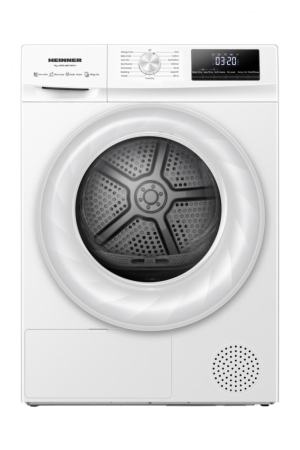 Uscator de rufe cu pompa de caldura Heinner HHPD-HMY70FD++, 7 kg, 15 programe, Clasa D, Display digital, Program rapid 30 min, Program eco, Functie anti-sifonare, Alb [1]