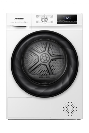 Electronice & Electrocasnice - Uscător de rufe cu pompă de căldură Heinner HHPD-HMY80IVFC+++, 8 kg, Motor Inverter, Clasa C, 15 Programe, Display Digital, Alb