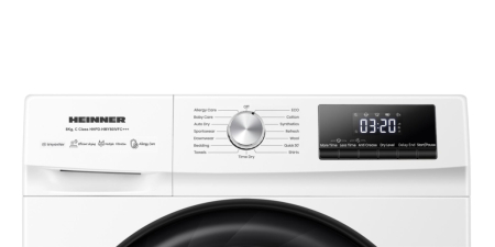 Uscător de rufe cu pompă de căldură Heinner HHPD-HMY80IVFC+++, 8 kg, Motor Inverter, Clasa C, 15 Programe, Display Digital, Alb [5]