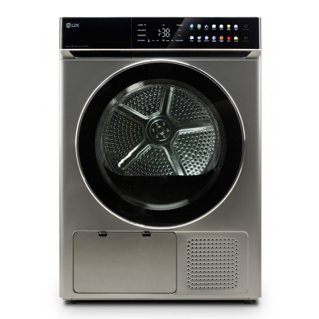 Electronice & Electrocasnice - Uscator de rufe cu pompa de caldura LDK QUEEN2 9DPS, Clasa E, Capacitate 9 Kg, 14 programe, Antisifonare, Calcare usoara, Selectare nivel uscare, Suport uscare incaltaminte, Argintiu