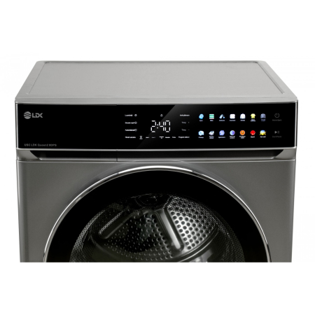 Uscator de rufe cu pompa de caldura LDK QUEEN2 9DPS, Clasa E, Capacitate 9 Kg, 14 programe, Antisifonare, Calcare usoara, Selectare nivel uscare, Suport uscare incaltaminte, Argintiu [1]