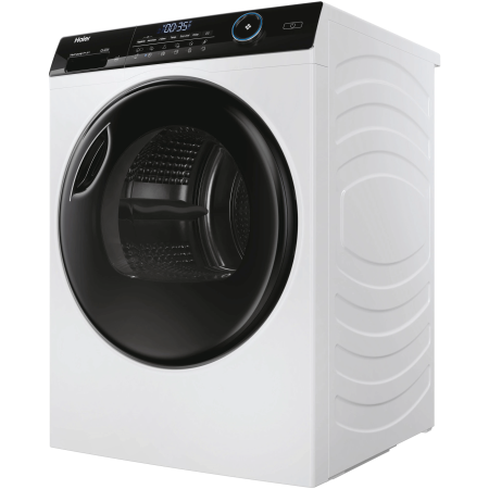 Uscator de rufe Haier, 31102533 Pompa de caldura cu compresor inverter, 8kg,clasa A+++, WIFI-app hOn, 11 programe +app, alba - usa neagra [1]