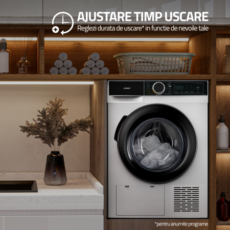 Uscător de Rufe Samus SADP-833, 8 kg, Pompa de Caldura, Clasa Energetica A++, 15 Programe, Display Electronic [17]