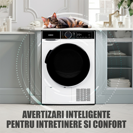 Uscător de rufe Samus SADP‑835, 8 kg, pompă de căldură, 15 programe, display electronic, clasa A++ [26]