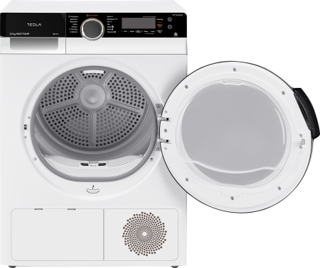 Uscator de Rufe Tesla WT10H90M, 10 Kg, Pompa de Caldura, Clasa C, 14 Programe, Afisaj LED, Iluminare Tambur, Alb [2]