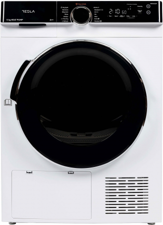 Uscator de rufe Tesla WT8H92M, Pompa de caldura, 8kg, Clasa A++, 16 programe, Ajustare intensitate uscare, Anti Sifonare, Sistem Child Lock, Delay Start, Alb [1]