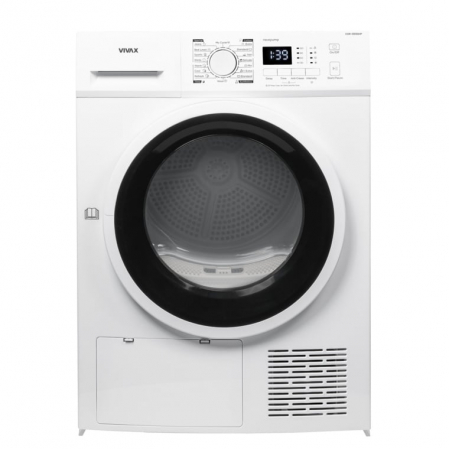 Uscatoare de rufe - Uscator de rufe VIVAX CDR-0816SHP, Pompa de caldura, 8 kg, Clasa A++, Display LED, Start intarziat, Anti-sifonare, Uscare ajustabila, 16 programe, Alb