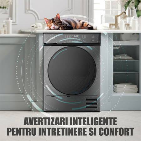 Uscător rufe cu pompă de căldură Samus SWDP-919DS, 9 kg, 18 programe, Afișaj electronic, Gri închis [23]