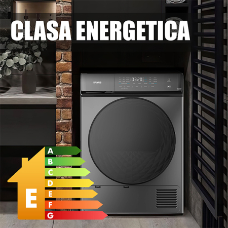 Uscător rufe cu pompă de căldură Samus SWDP-919DS, 9 kg, 18 programe, Afișaj electronic, Gri închis [6]