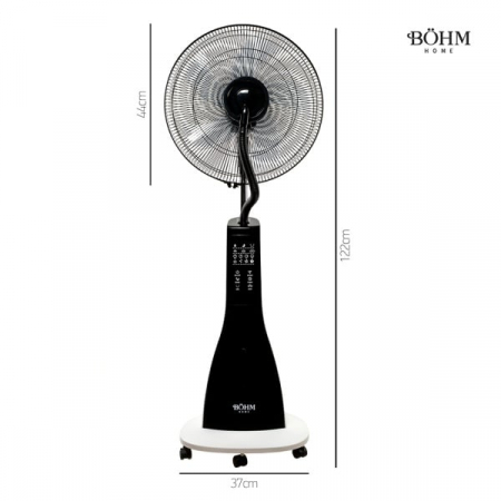 Ventilator cu Umidificare 16" BÖHM BSP40-RA, rotire 75°, 3 viteze, roti deplasare, bazin apa 3 L [8]