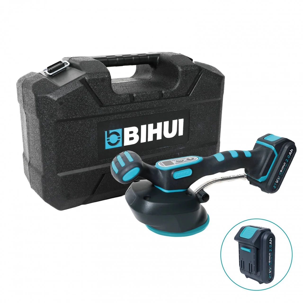 Vibrator profesional cu ventuza si variator de turatii digital pt. placi ceramice, 21V, 2Ah, 6 viteze, 35 kg - BIHUI-LFTBA [5]