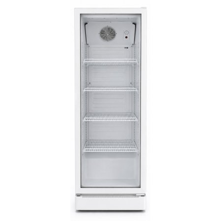 Vitrine frigorifice - Vitrina frigorifica LDK VF300W, Clasa B, Capacitate 300 l, Termostat reglabil, Rafturi reglabile, Iluminare LED, H 169 cm, Alb