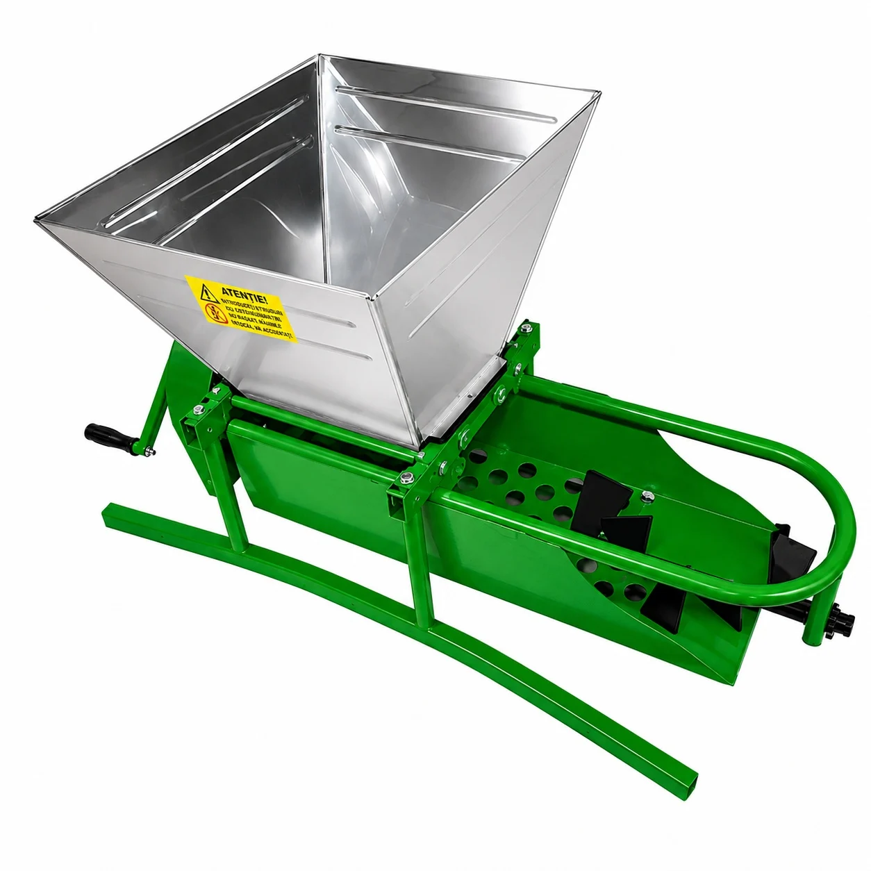 Zdrobitoare-Teascuri-Razatori - Zdrobitor si Desciorchinator manual Micul Fermier, cuva de INOX, productie 200 KG/H
