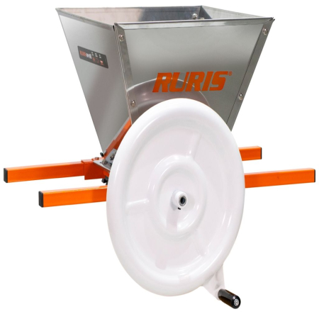 Zdrobitor struguri RURIS SP28, capacitate 28L, cuvă inox, acționare manuală, role nylon [3]