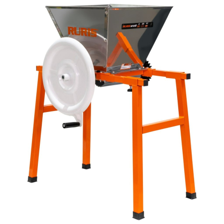 Pompe recirculare - Zdrobitor struguri RURIS SP28, capacitate 28L, cuvă inox, acționare manuală, role nylon