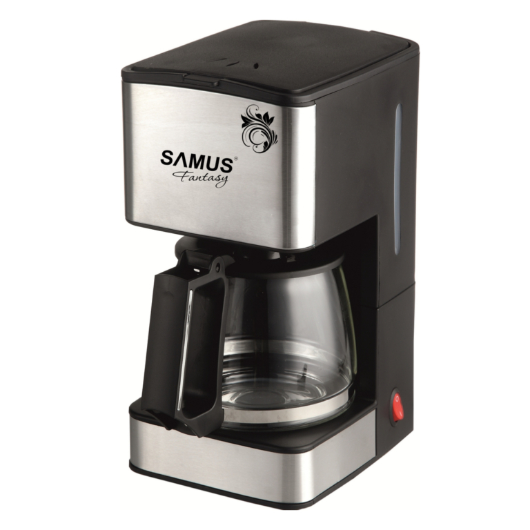 Cafetiera Samus FANTASY ,   680W, 6-8 Cesti, Rezervor 0.8L, Filtru Permanent, Functie Anti-Picurare, Design Elegant cu Ornament din Inox