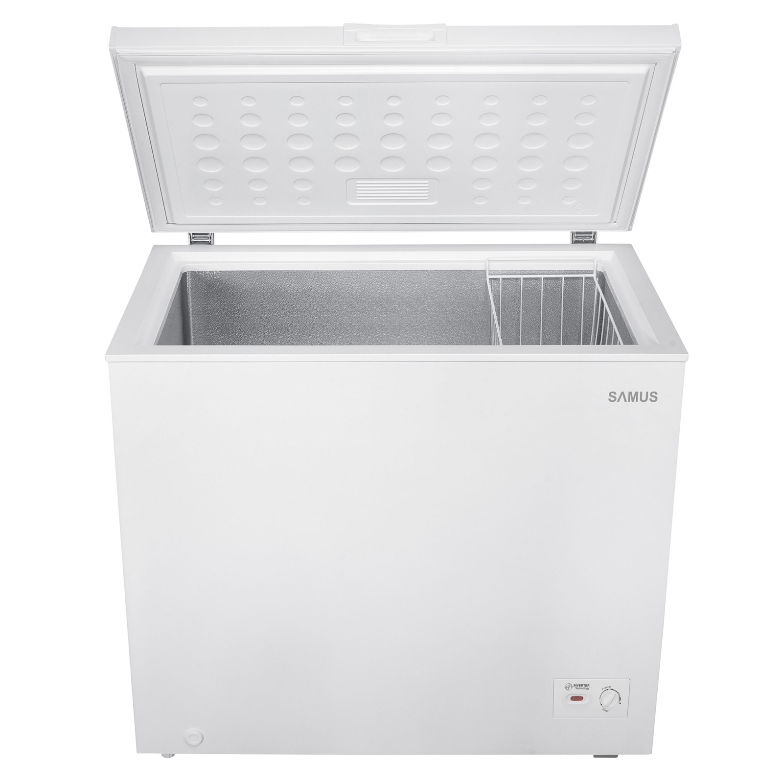 Samus Lada frigorifica Samus LS321IE 287L, Inverter, Fast Freeze, congelare 14 kg 24h, control mecanic, -24 C, roti, Alb